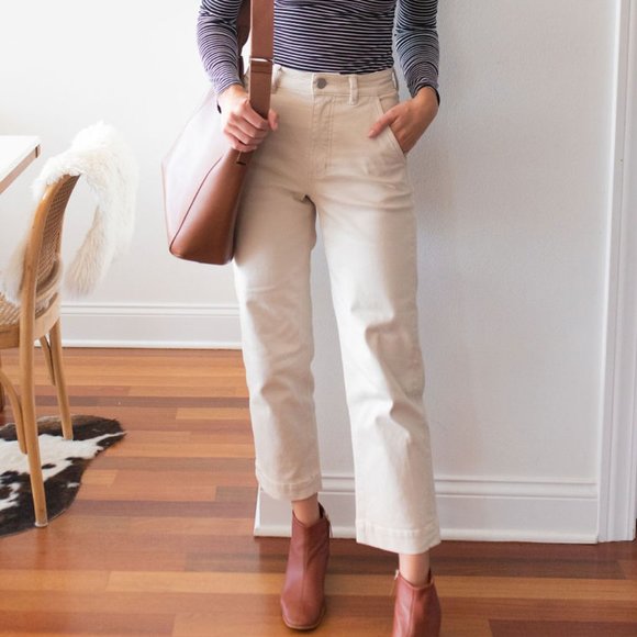 Everlane Pants - Everlane Straight Leg Crop, Sandstone